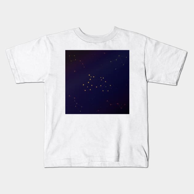 Bicyclopeia – Bicycle star constellation Kids T-Shirt by uncutcreations